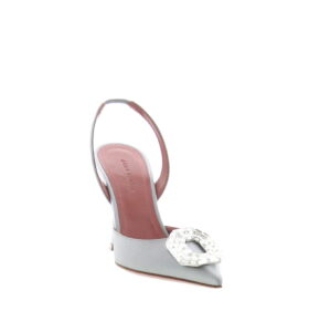 Amina Muaddi - Camelia Sling 90 - Steel - Image 3