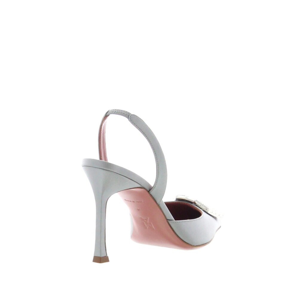 Amina Muaddi - Camelia Sling 90 - Steel