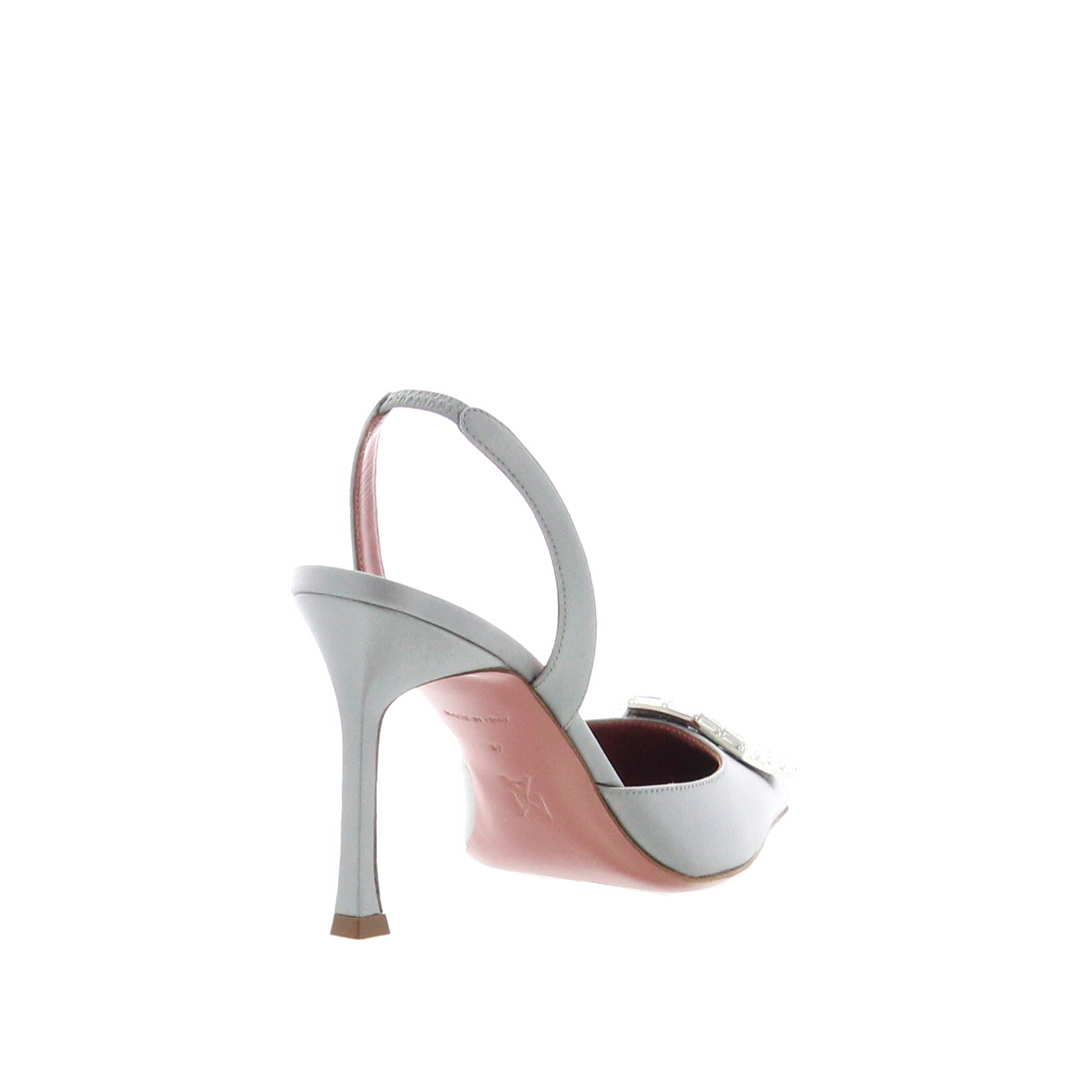 Amina Muaddi - Camelia Sling 90 - Steel - Image 4