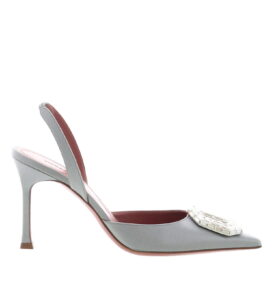 Amina Muaddi - Camelia Sling 90 - Steel - Image 1