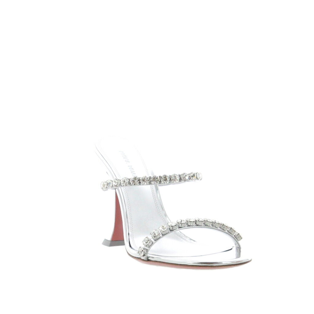 Amina Muaddi - Gigi Slipper - Mirror Silver