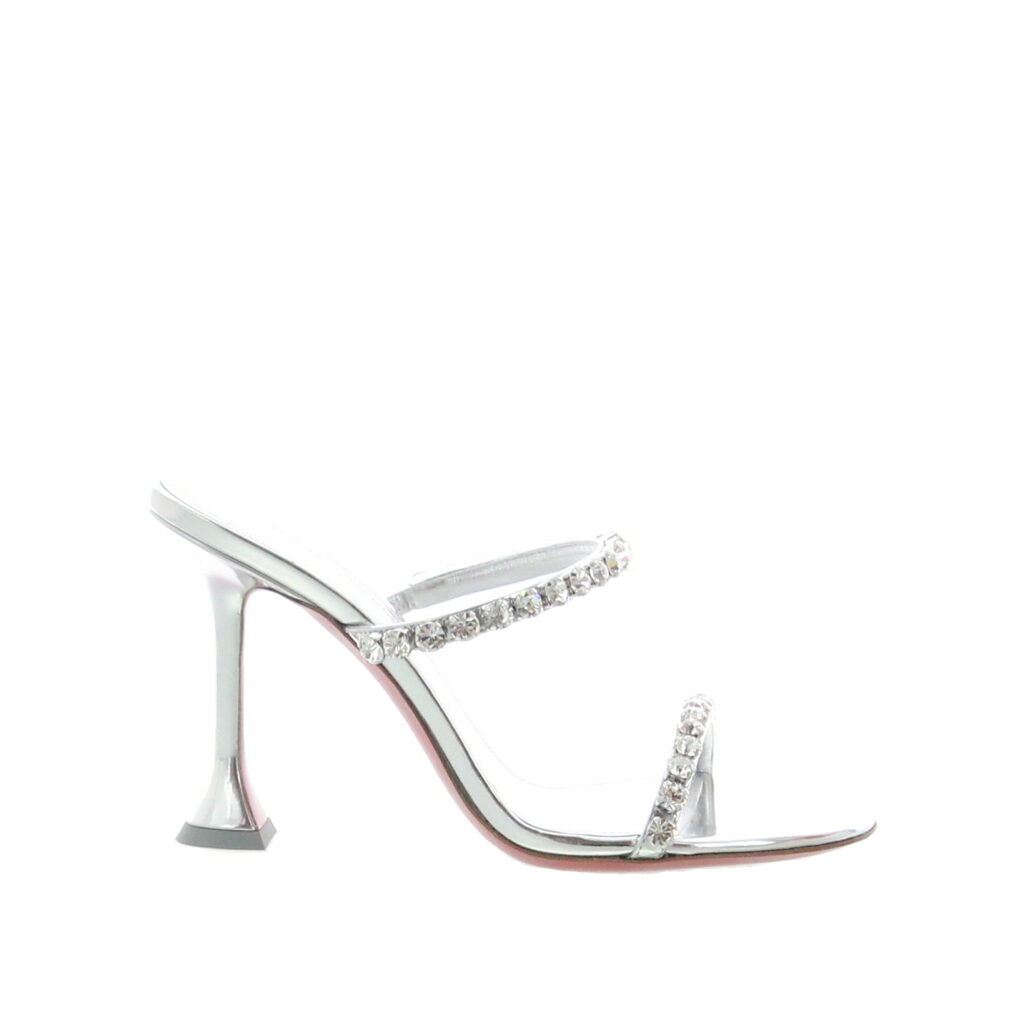 Amina Muaddi - Gigi Slipper - Mirror Silver