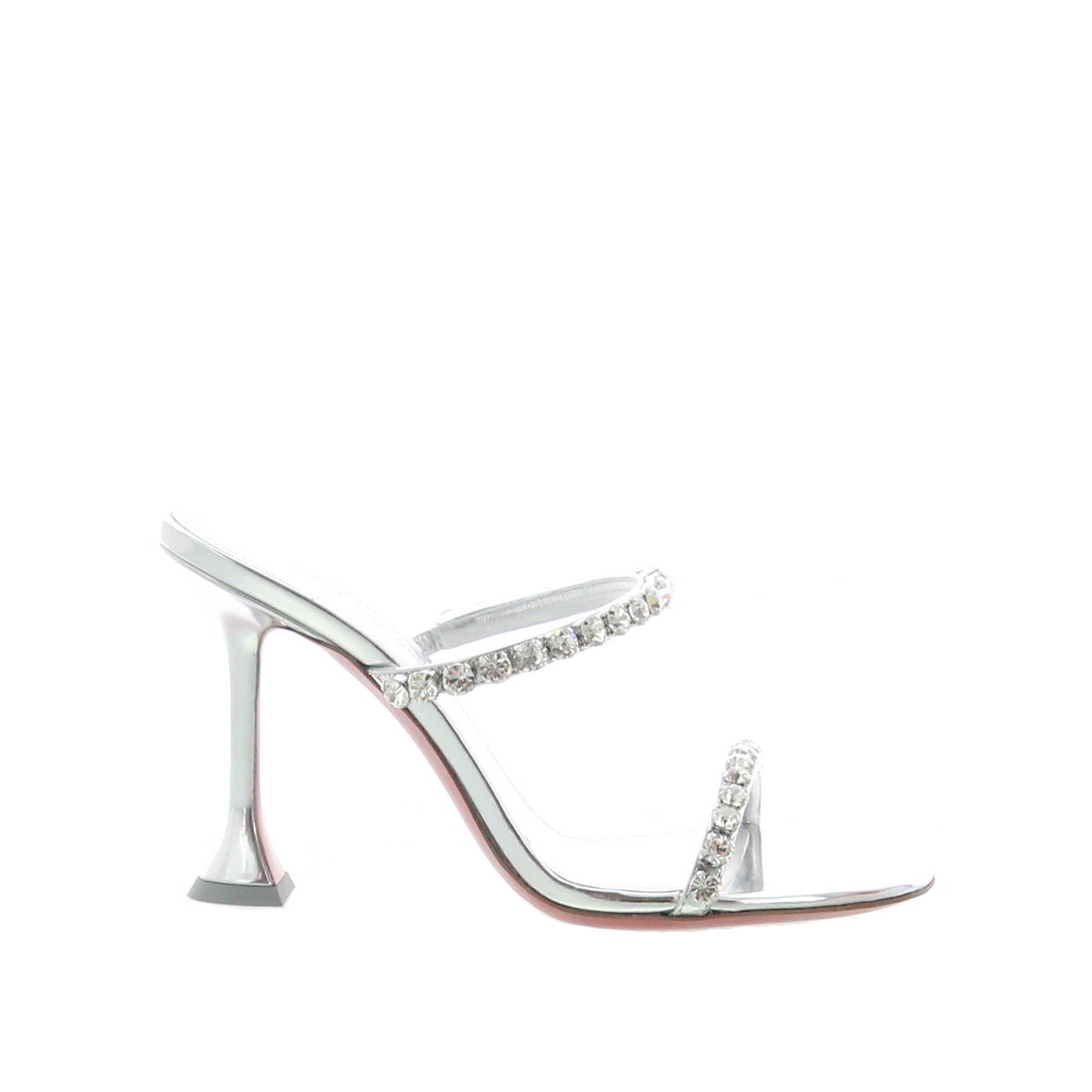 Amina Muaddi - Gigi Slipper - Mirror Silver - Image 1
