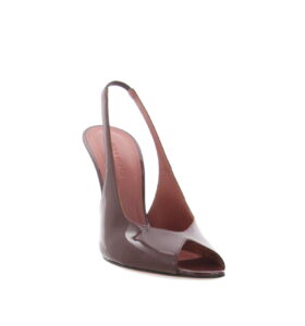 Amina Muaddi - Kristina Sling - Patent Chocolate - Image 3