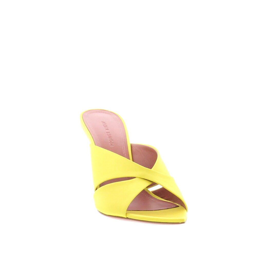 Amina Muaddi - Samantha Slipper - Satin Lime