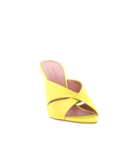 Amina Muaddi - Samantha Slipper - Satin Lime - Image 3