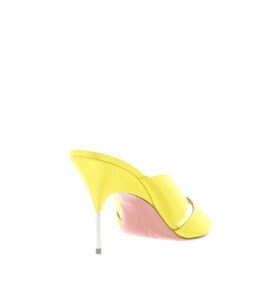 Amina Muaddi - Samantha Slipper - Satin Lime - Image 4