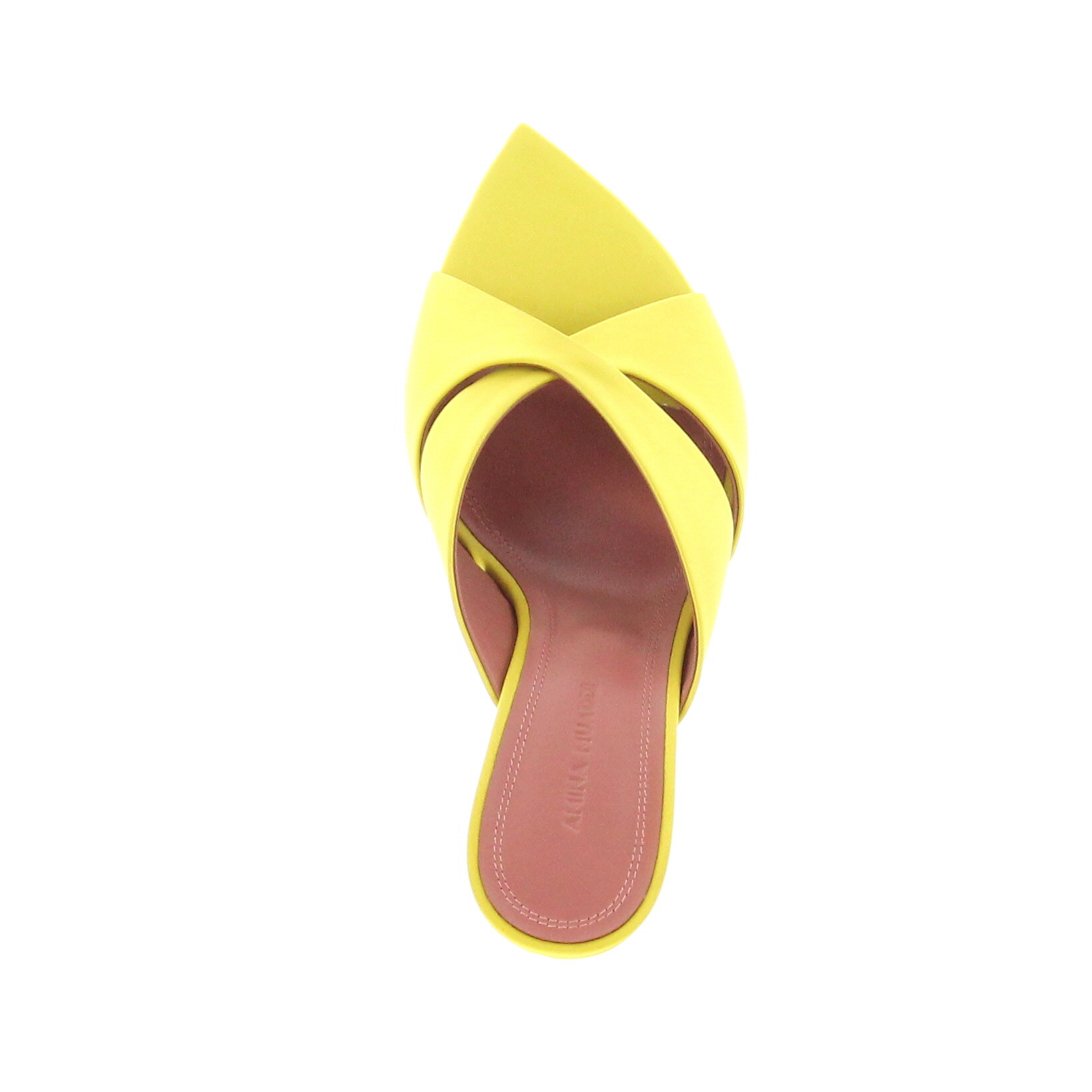 Amina Muaddi - Samantha Slipper - Satin Lime - Image 5