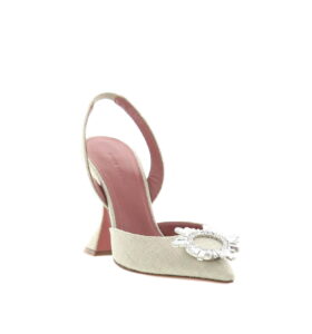 Amina Muaddi - Begum - Canvas Beige - Image 3