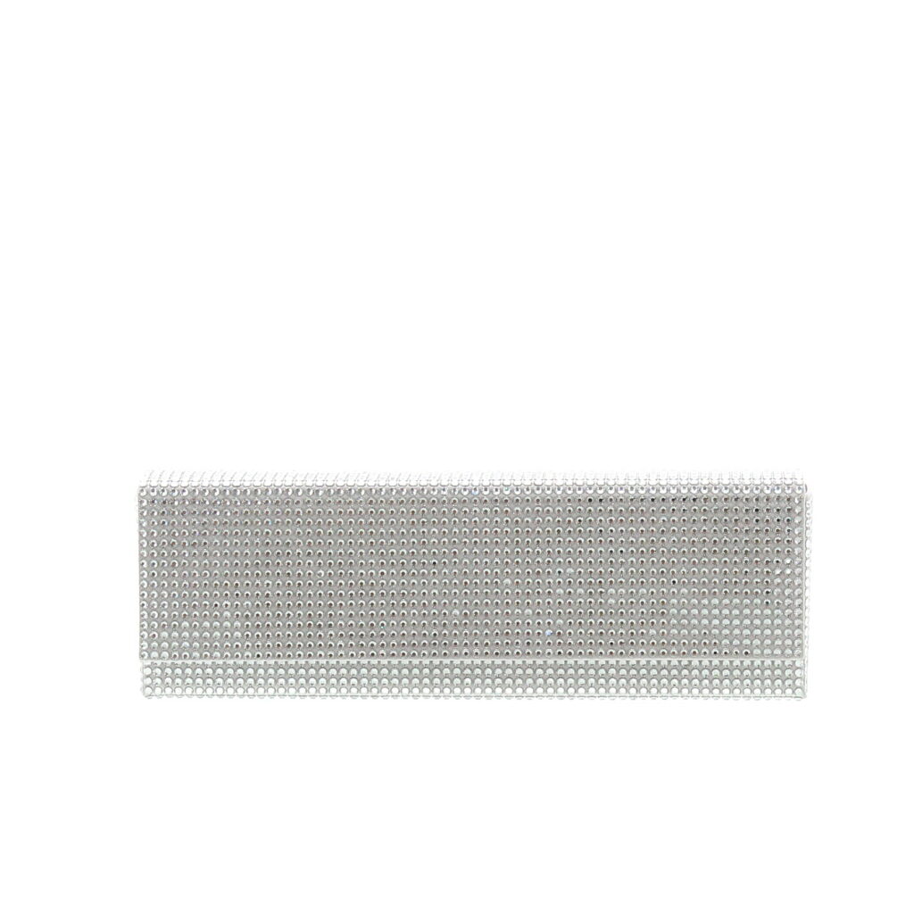 Amina Muaddi - Amini Paloma Silver with White Crystals