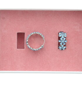 Amina Muaddi - Lily Hoop Earrings Aquamarine - Image 4