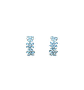 Amina Muaddi - Lily Hoop Earrings Aquamarine - Image 2