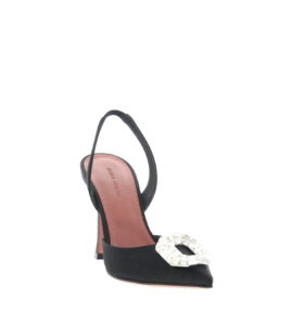 Amina Muaddi - Camelia Sling 90 Black - Image 3