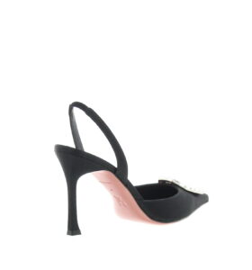 Amina Muaddi - Camelia Sling 90 Black - Image 4