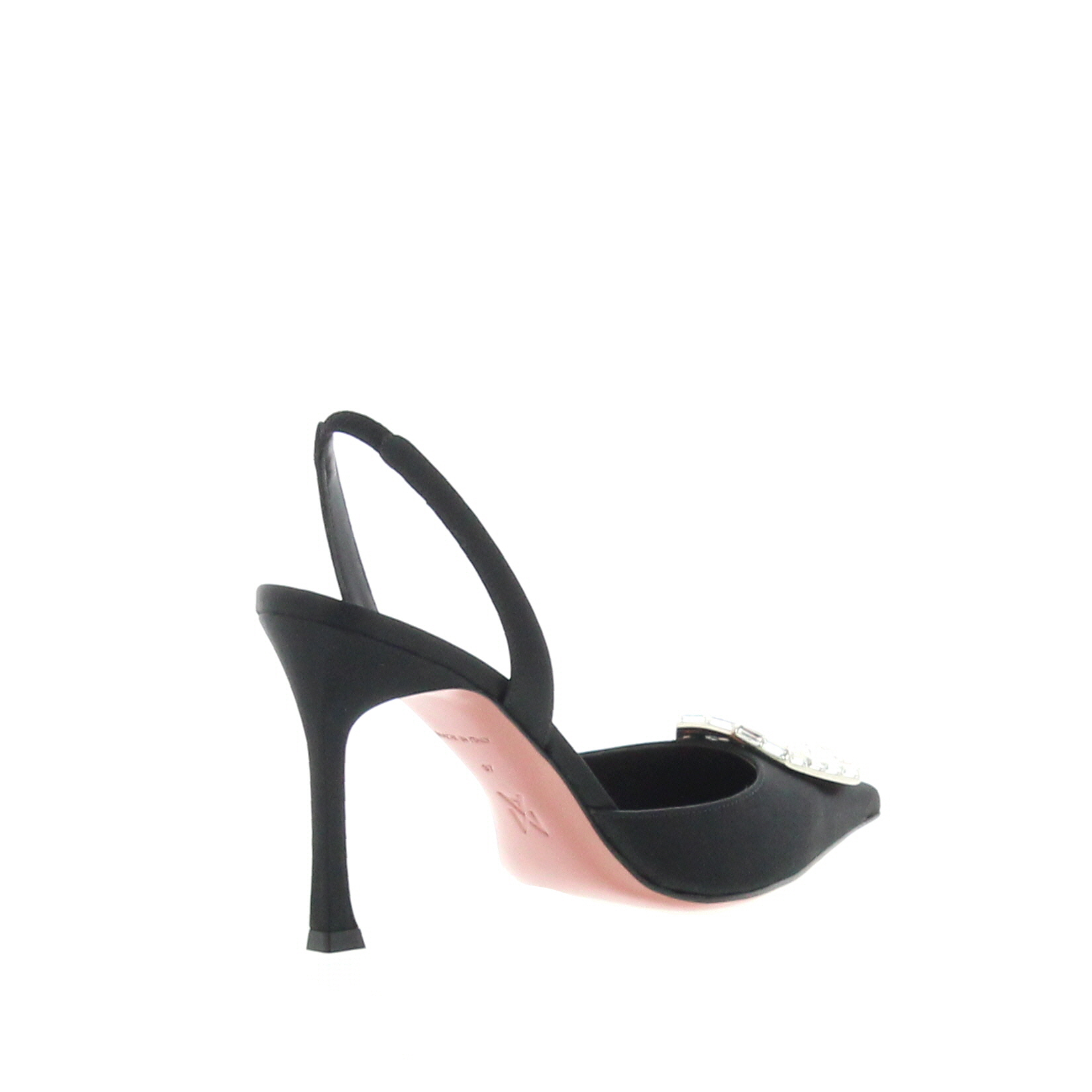 Amina Muaddi - Camelia Sling 90 Black - Image 4