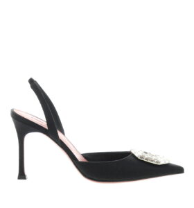 Amina Muaddi - Camelia Sling 90 Black - Image 1
