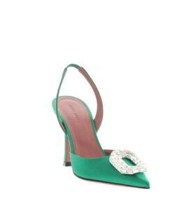 Amina Muaddi - Camelia Sling 90 - Emerald - Image 3