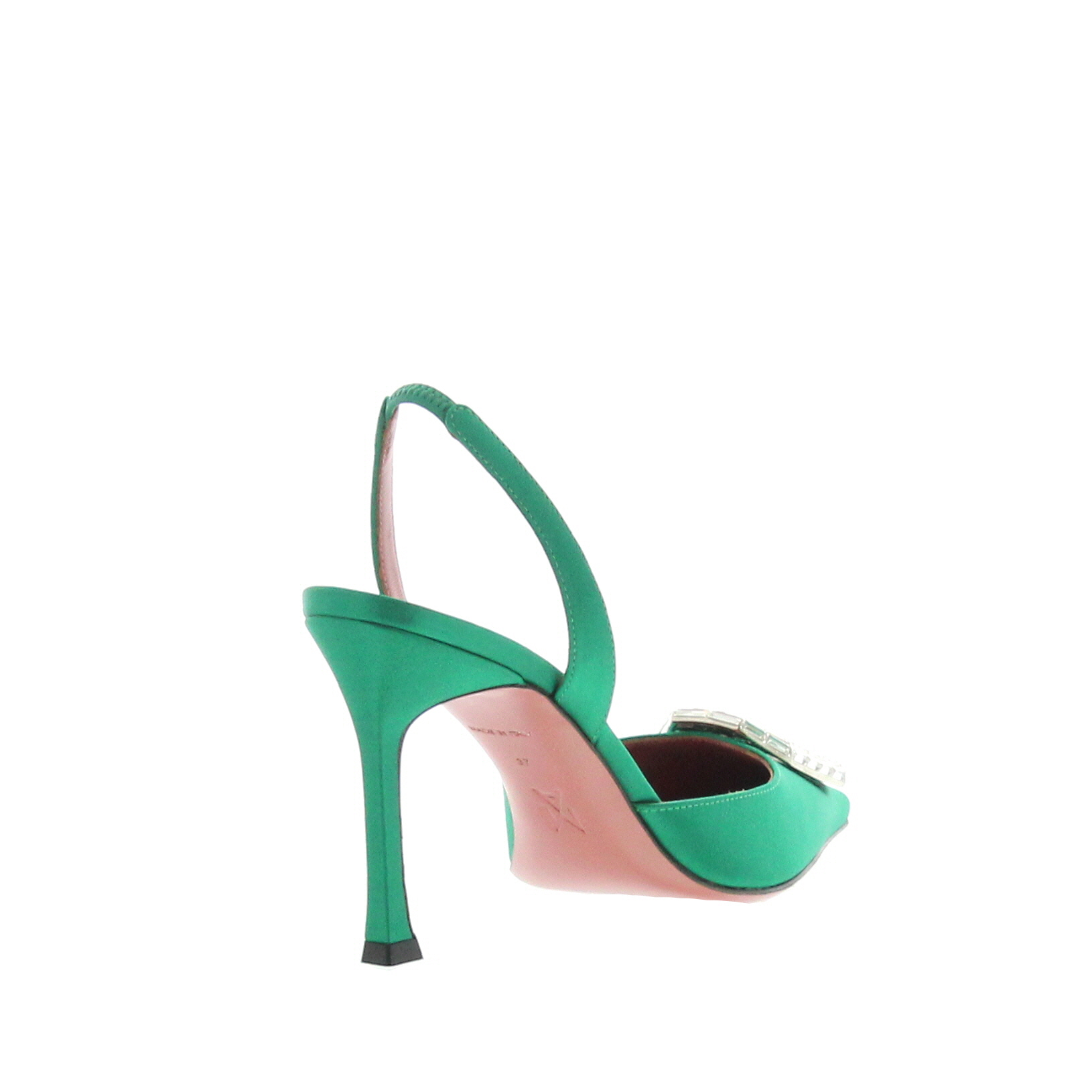 Amina Muaddi - Camelia Sling 90 - Emerald - Image 4