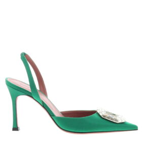 Amina Muaddi - Camelia Sling 90 - Emerald - Image 1