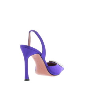 Amina Muaddi - Camelia Sling 105 Purple - Image 4