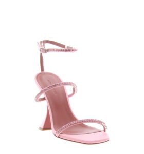 Amina Muaddi - Gilda Sandal - Satin Baby Pink - Image 3