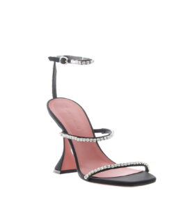 Amina Muaddi - Gilda Sandal - Satin Black - Image 3