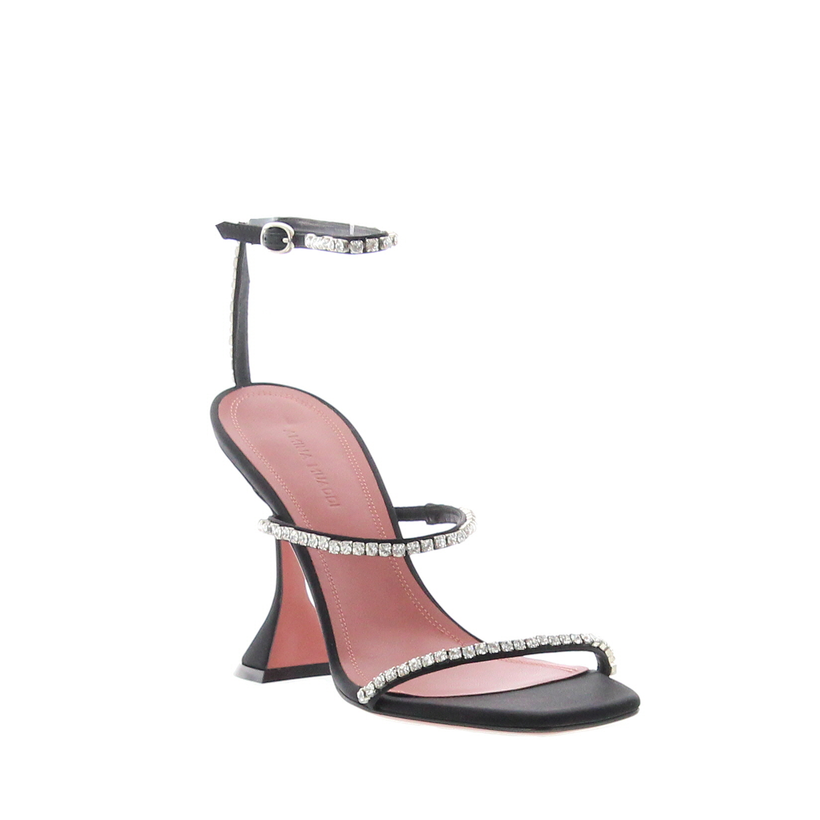 Amina Muaddi - Gilda Sandal - Satin Black - Image 3