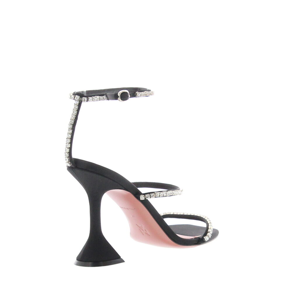 Amina Muaddi - Gilda Sandal - Satin Black