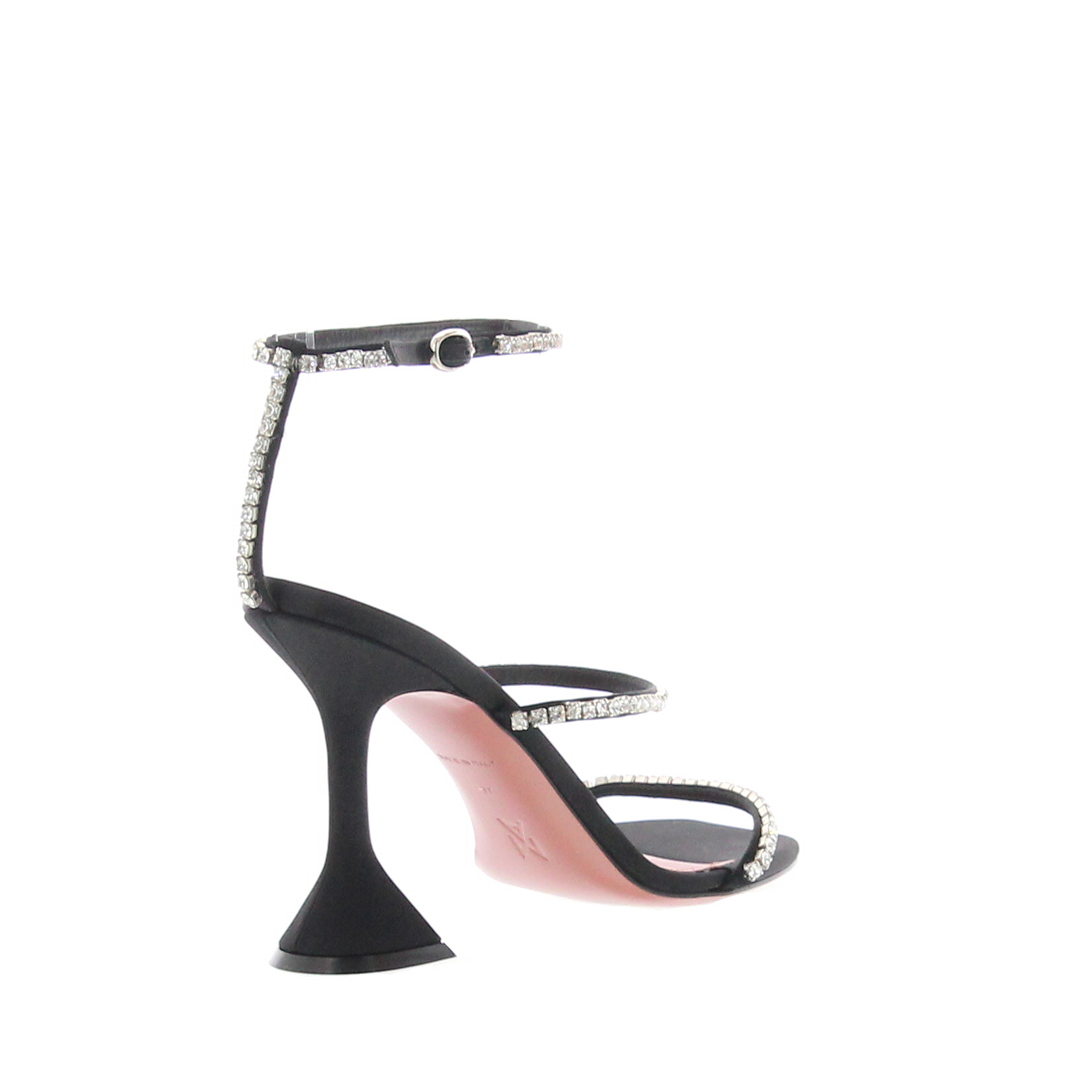 Amina Muaddi - Gilda Sandal - Satin Black - Image 4