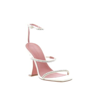 Amina Muaddi - Gilda Sandal Satin White - Image 3