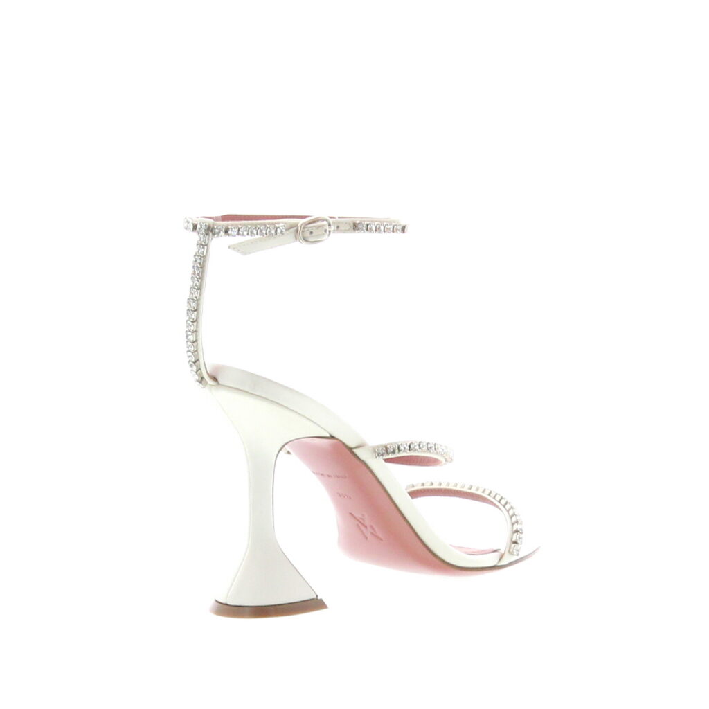 Amina Muaddi - Gilda Sandal Satin White
