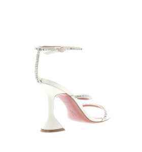 Amina Muaddi - Gilda Sandal Satin White - Image 4