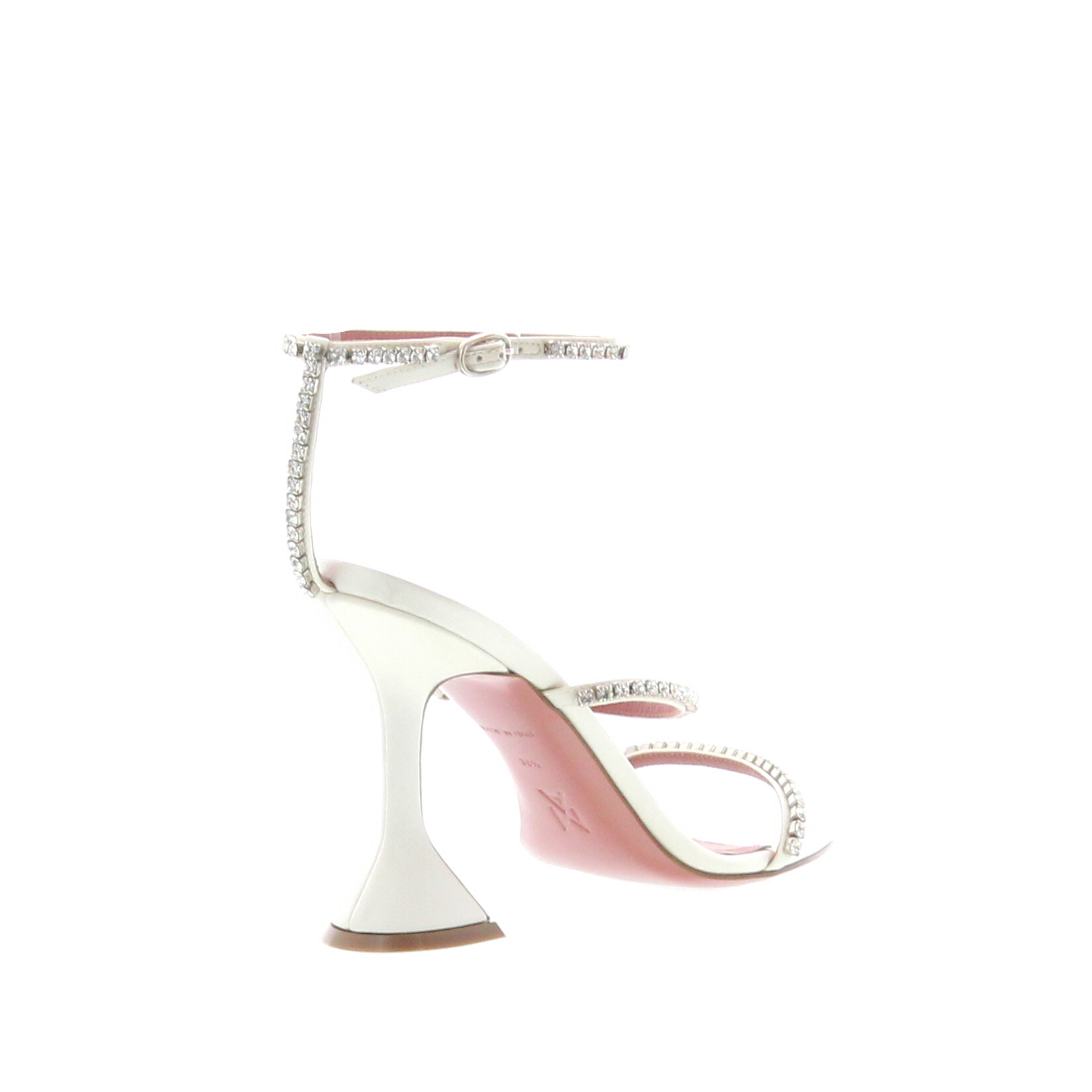Amina Muaddi - Gilda Sandal Satin White - Image 4
