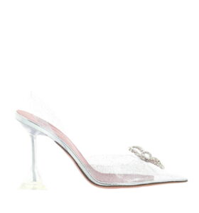 Amina Muaddi - Rosie Glass - Glitter Silver - Image 2
