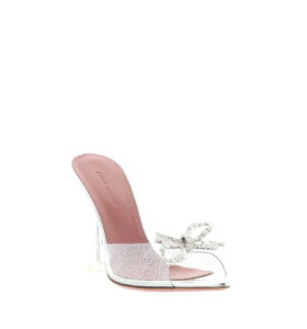 Amina Muaddi - Rosie Glass Slipper - Glitter Silver - Image 3