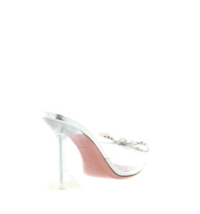 Amina Muaddi - Rosie Glass Slipper - Glitter Silver - Image 4