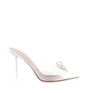 Amina Muaddi - Rosie Glass Slipper - Glitter Silver - Image 2