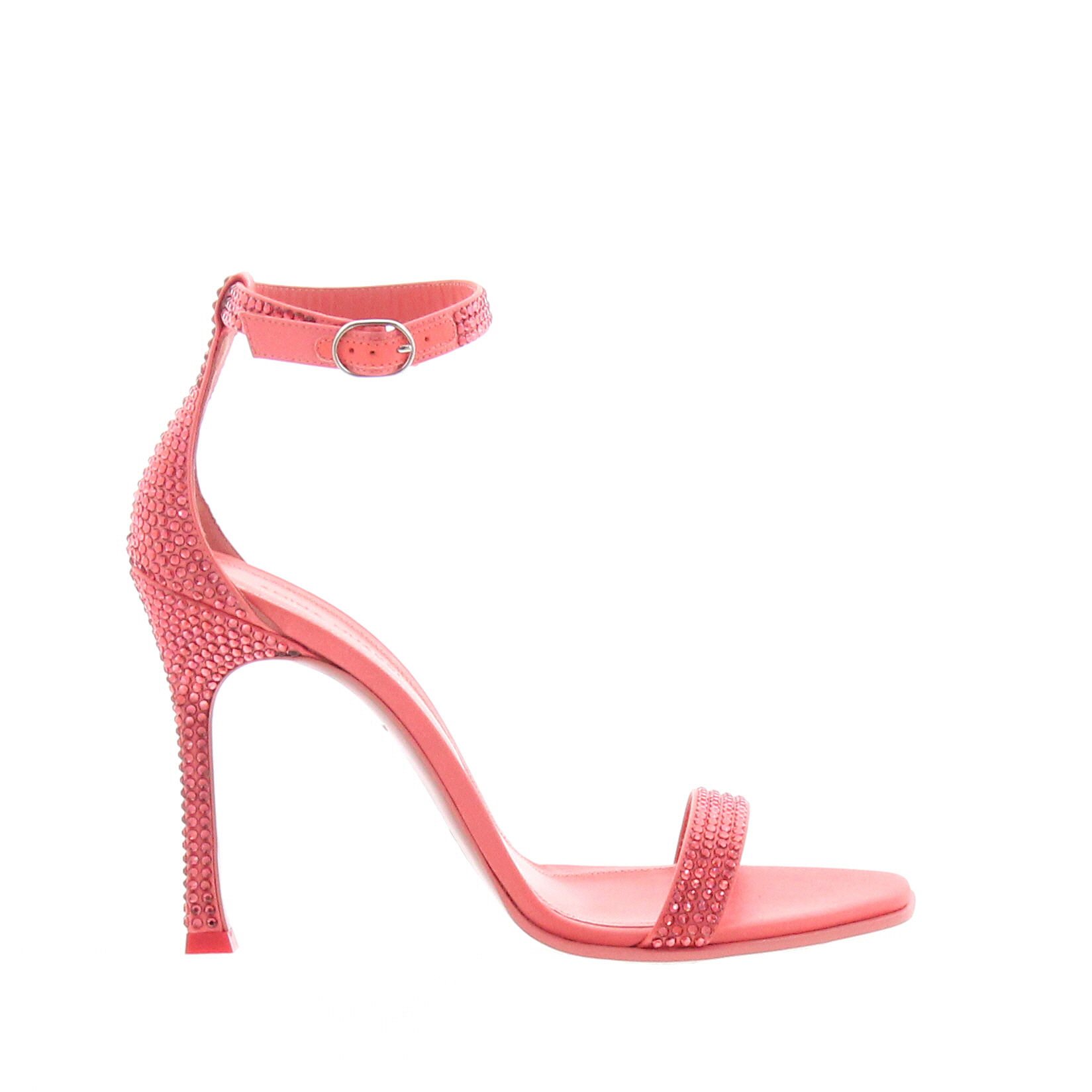 Amina Muaddi - Kim Crystal Sandal Apricot - Image 1