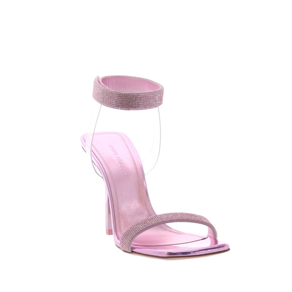 Amina Muaddi - Rih Sandal - Baby Pink