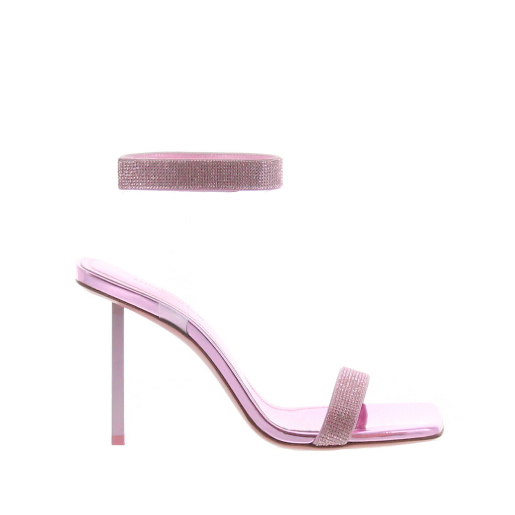 Amina Muaddi - Rih Sandal - Baby Pink