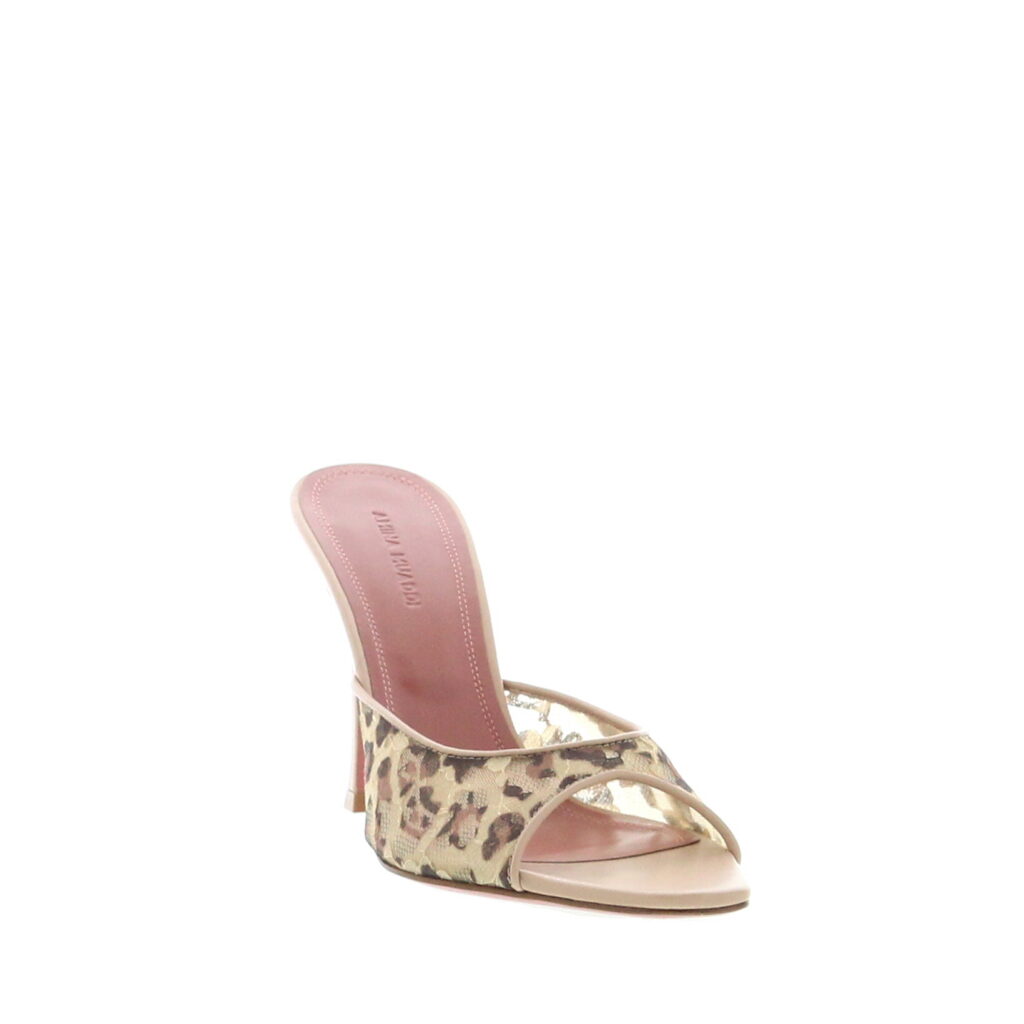 Amina Muaddi - Alexa Slipper - Lace Leopard