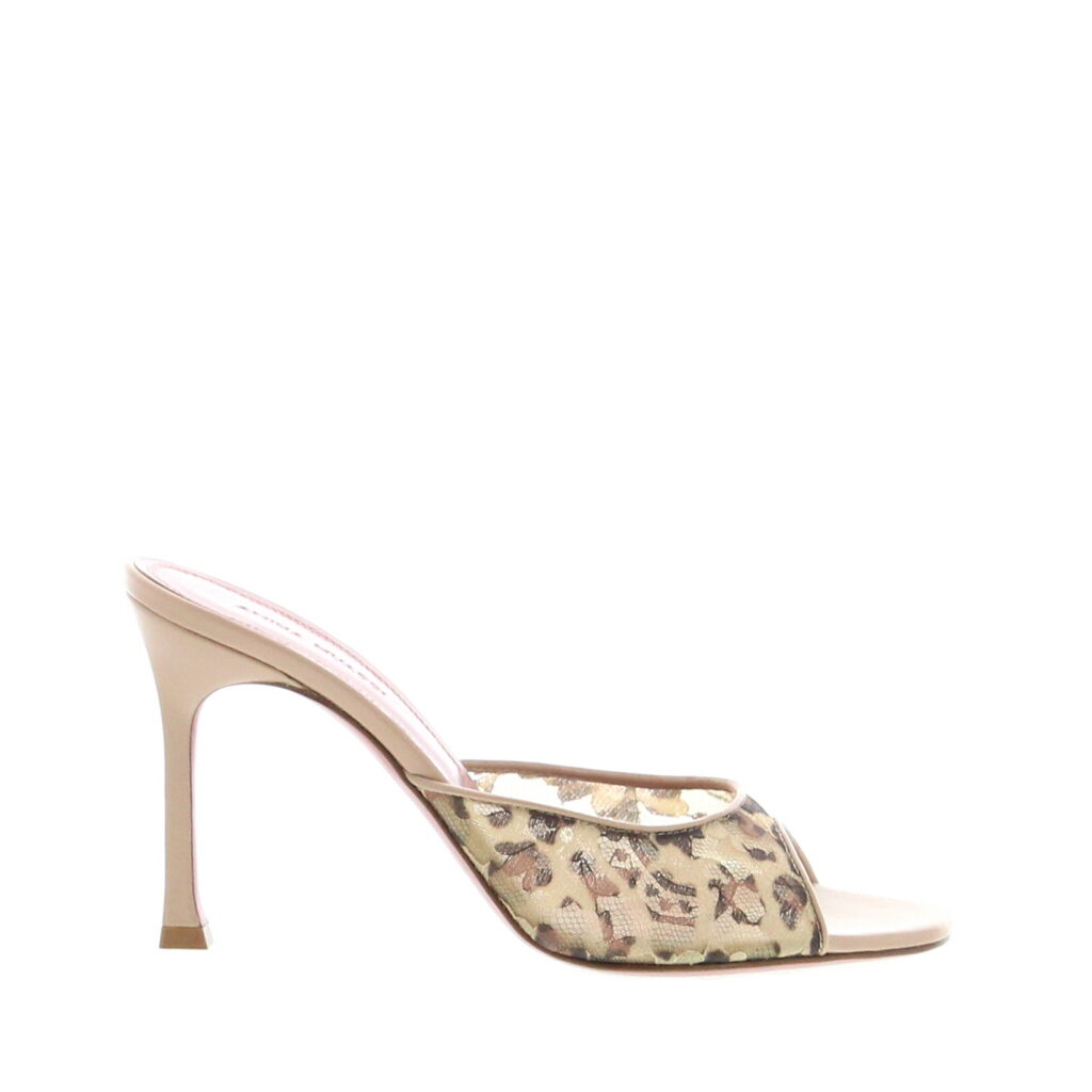 Amina Muaddi - Alexa Slipper - Lace Leopard