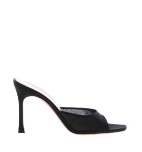 Amina Muaddi - Alexa Slipper - Mesh Black - Image 1