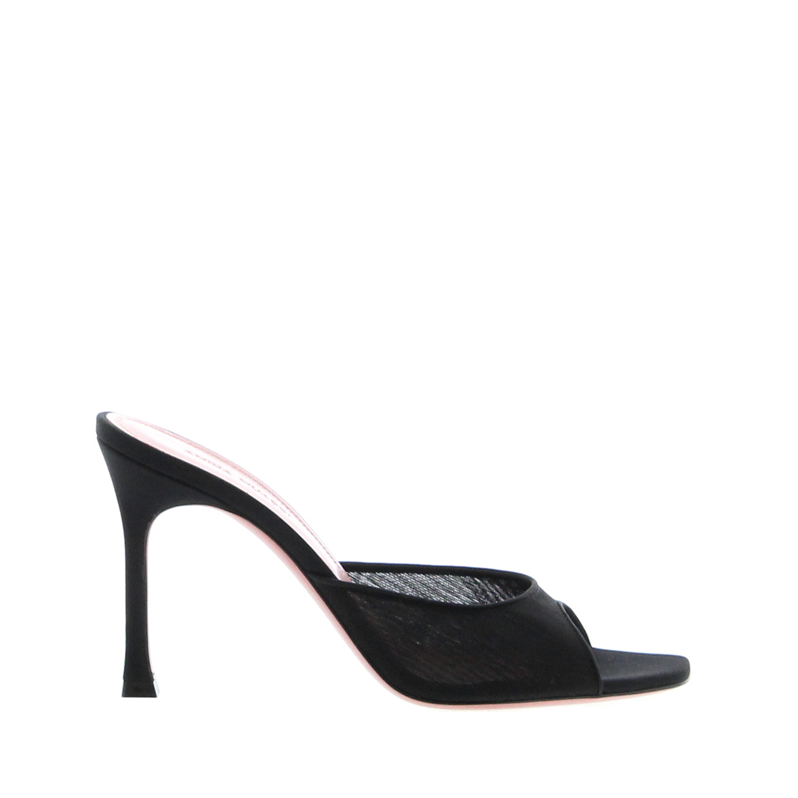 Amina Muaddi - Alexa Slipper - Mesh Black - Image 1