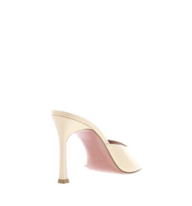 Amina Muaddi - Alexa Slipper - Patent Champagne - Image 4