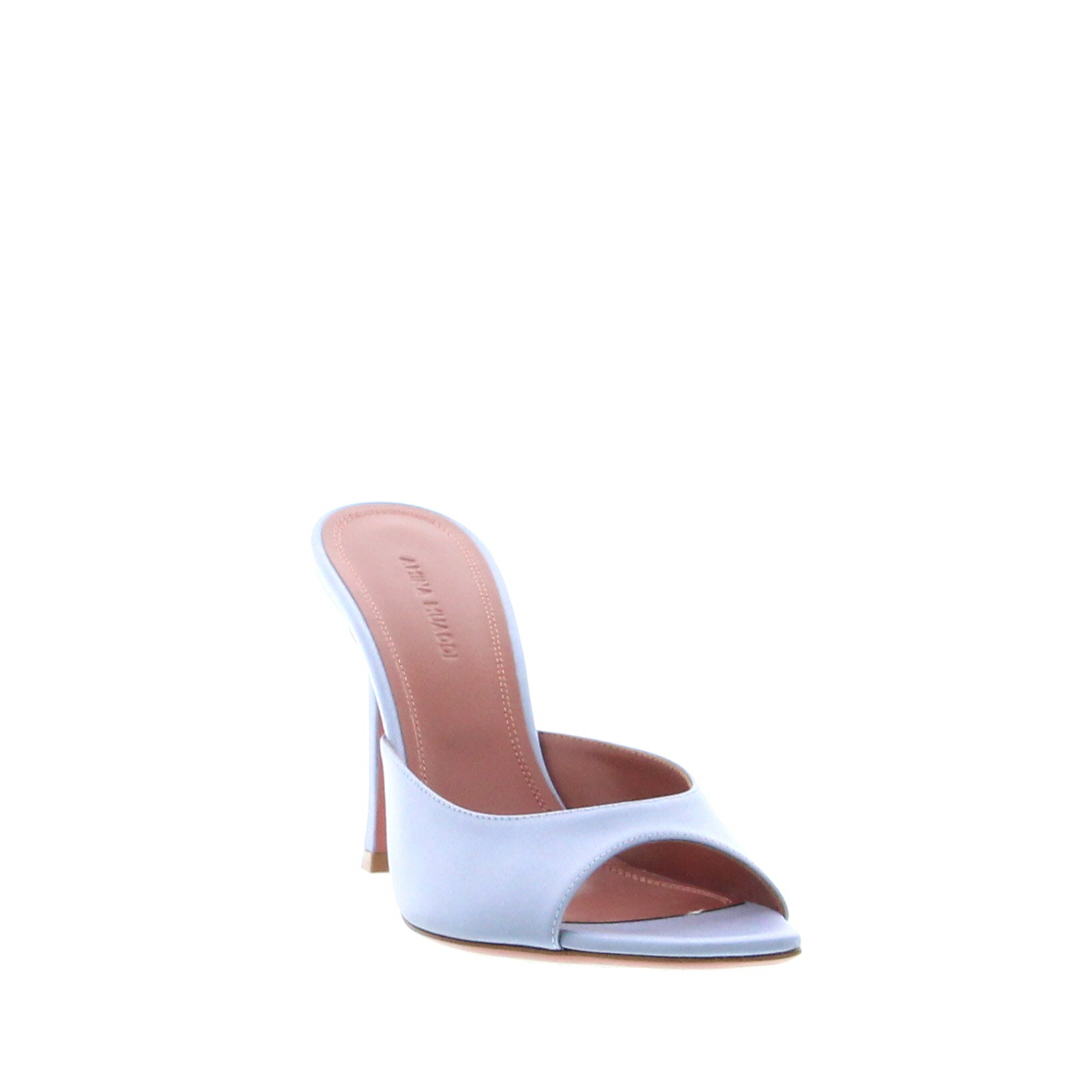 Amina Muaddi - Alexa Slipper - Satin Lilac Grey - Image 3