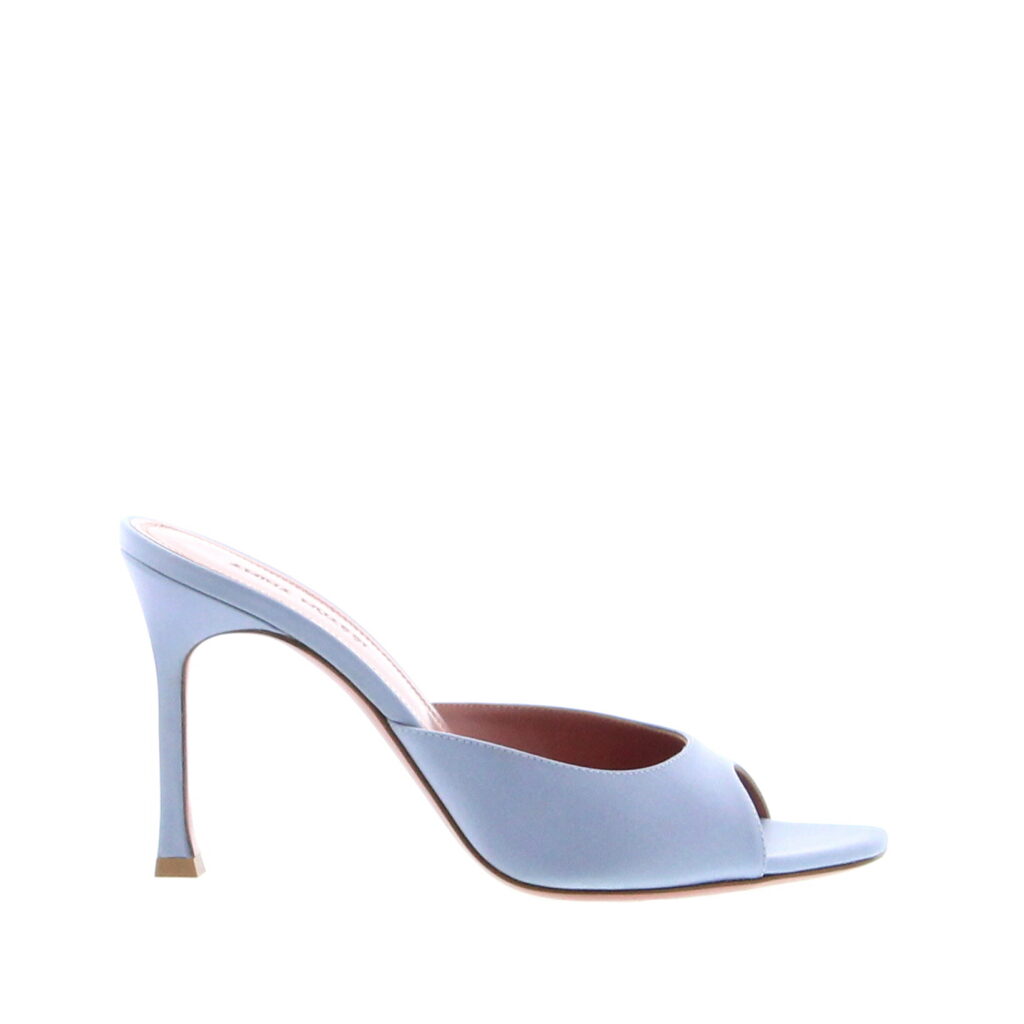 Amina Muaddi - Alexa Slipper - Satin Lilac Grey