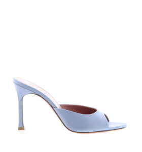 Amina Muaddi - Alexa Slipper - Satin Lilac Grey - Image 1