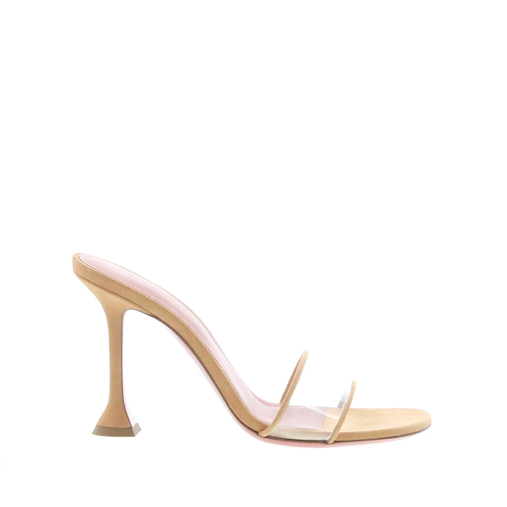 Amina Muaddi - Andreea Slipper 95 - Clear + Latte - Image 1