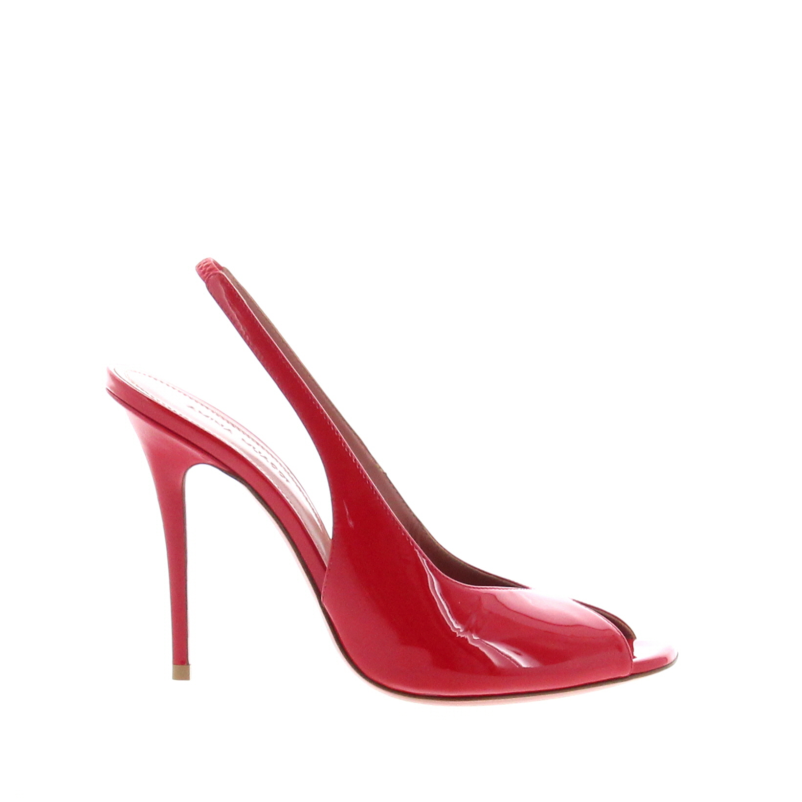 Amina Muaddi - Kristina Sling - Patent Red - Image 1